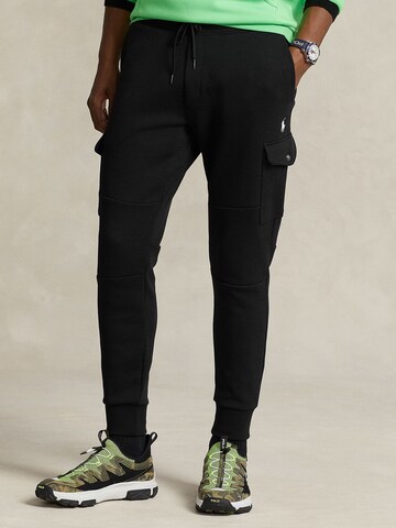 Tapered Pantaloni cargo di Polo Ralph Lauren in nero: frontale