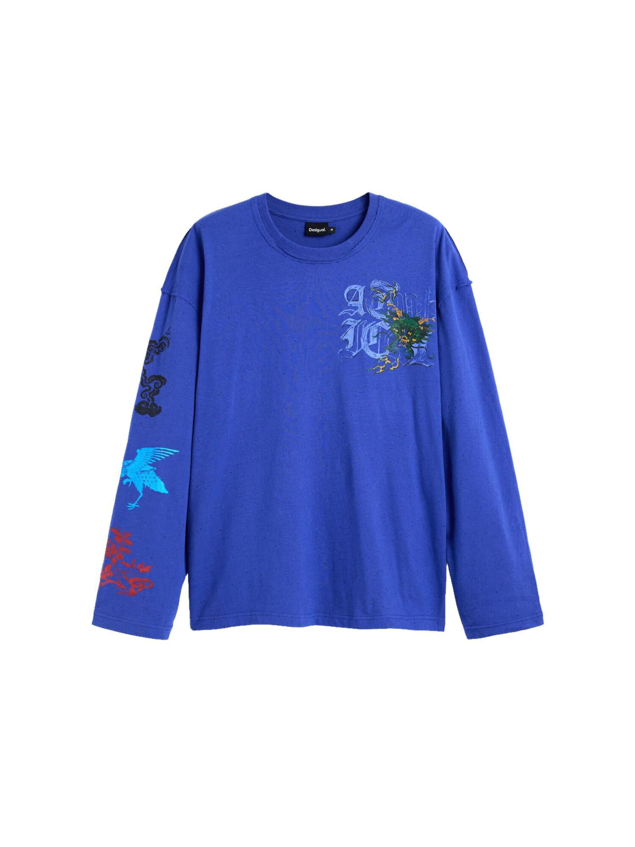 zils Desigual T-Krekls: no priekšpuses