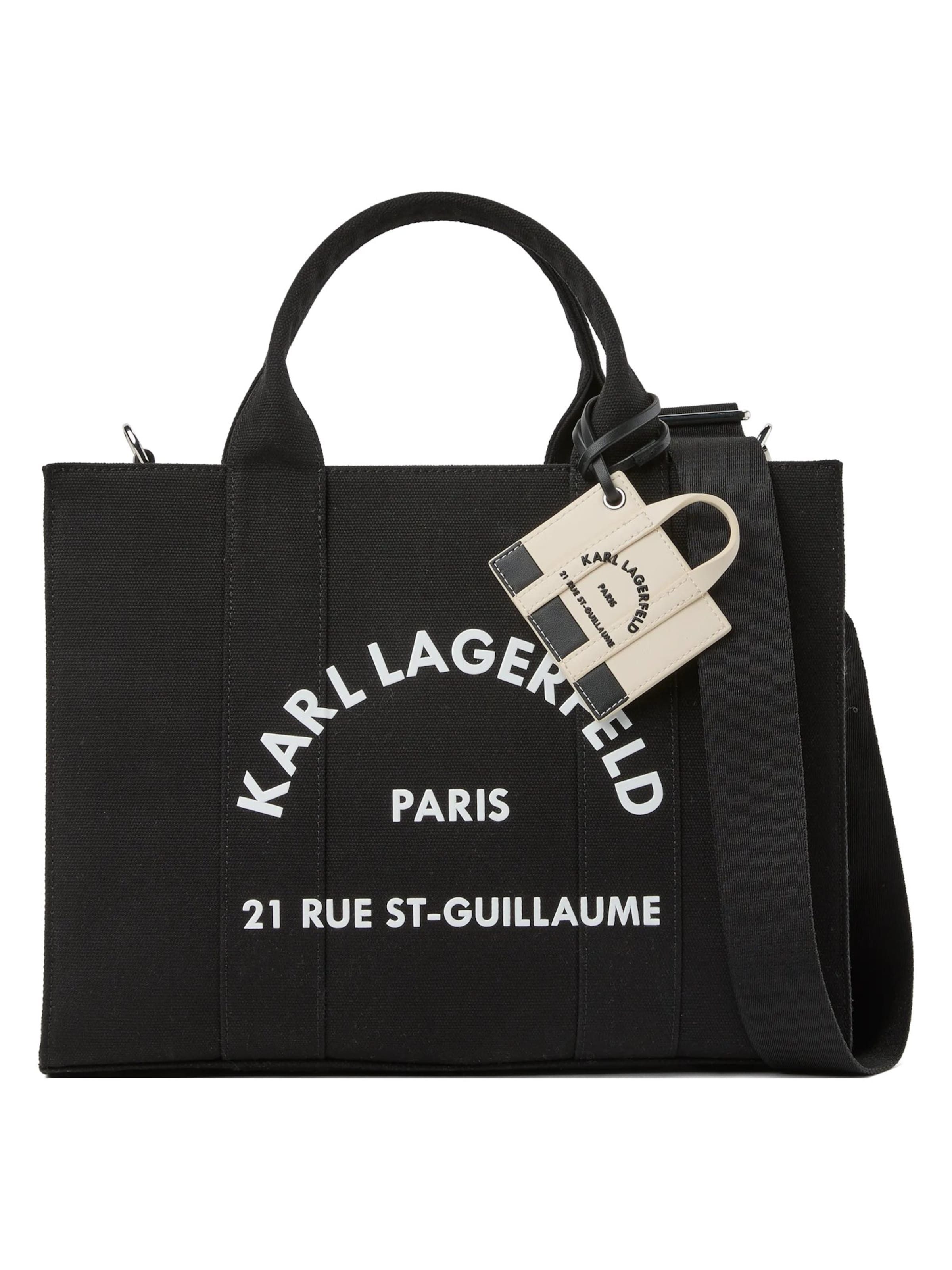 Karl Lagerfeld Μεγάλη τσάντα 'Rue St-Guillaume' σε μαύρο: μπροστά