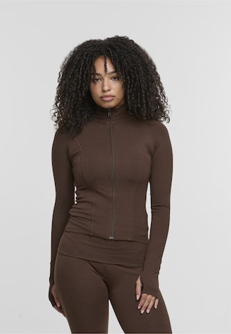 DEF Sportief sweatvest in Bruin
