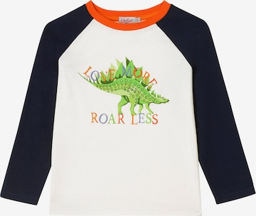 Cath Kidston Shirt 'Dinosaur Roar' in Wit: voorkant