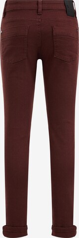 Slimfit Jeans di WE Fashion in rosso