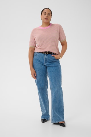 KAFFE CURVE - Jersey 'Lizzy' en beige