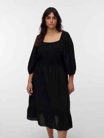Vero Moda Curve Šaty 'VMCDICTHE' - Čierna: predná strana