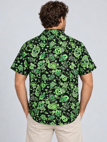 King Kameha T-shirt 'Skull' i grön
