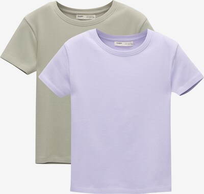 Pull&Bear T-Shirt in pastellgrün / flieder, Produktansicht