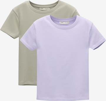 T-shirt Pull&Bear en vert : devant