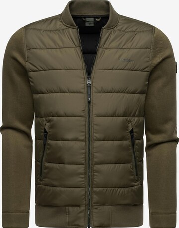 Ragwear Between-season jacket in Green: front