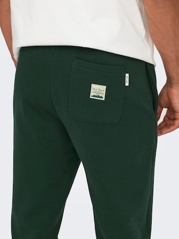 Only & Sons Tapered Nadrág 'ONSRILEY' - zöld