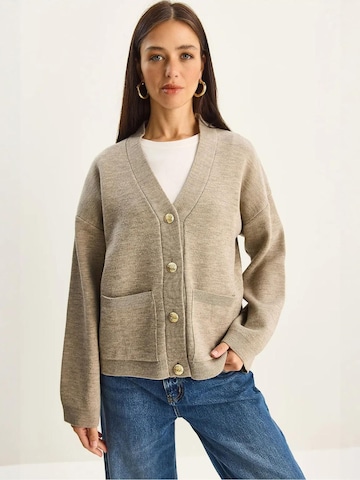 Bianco Lucci - Casaco de malha em bege: frente