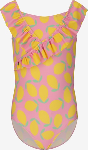 ZigZag Swimsuit 'Tropical' in Yellow: front
