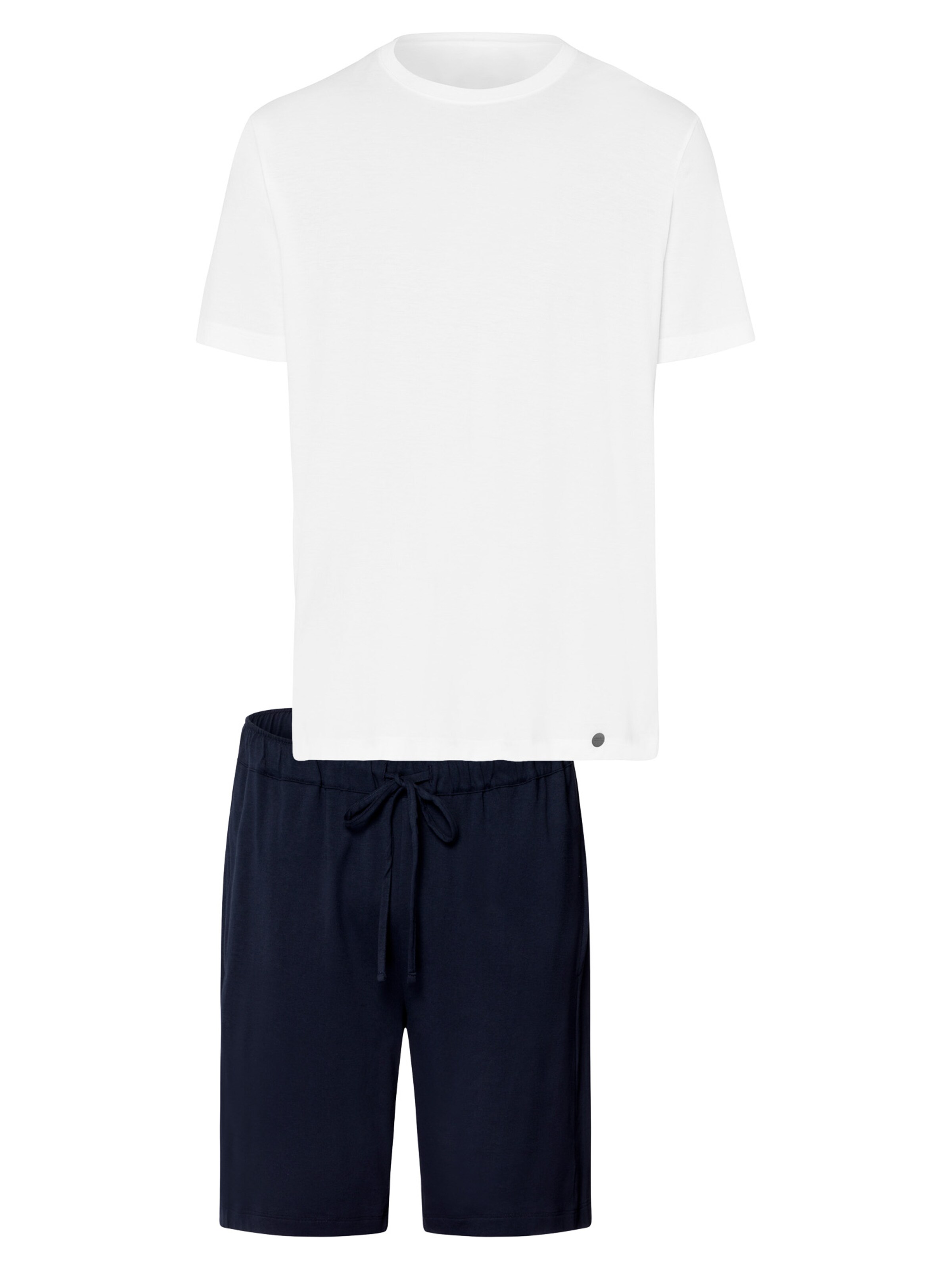 Hanro Pyjama kort 'Night & Day' in Wit: voorkant