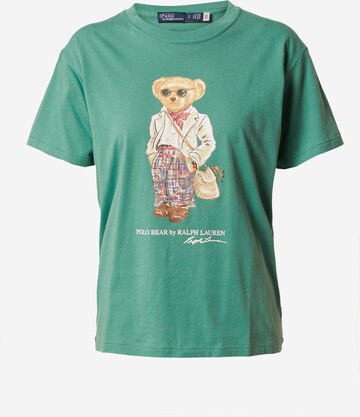 Polo Ralph Lauren Tričko 'Madras' – zelená: přední strana