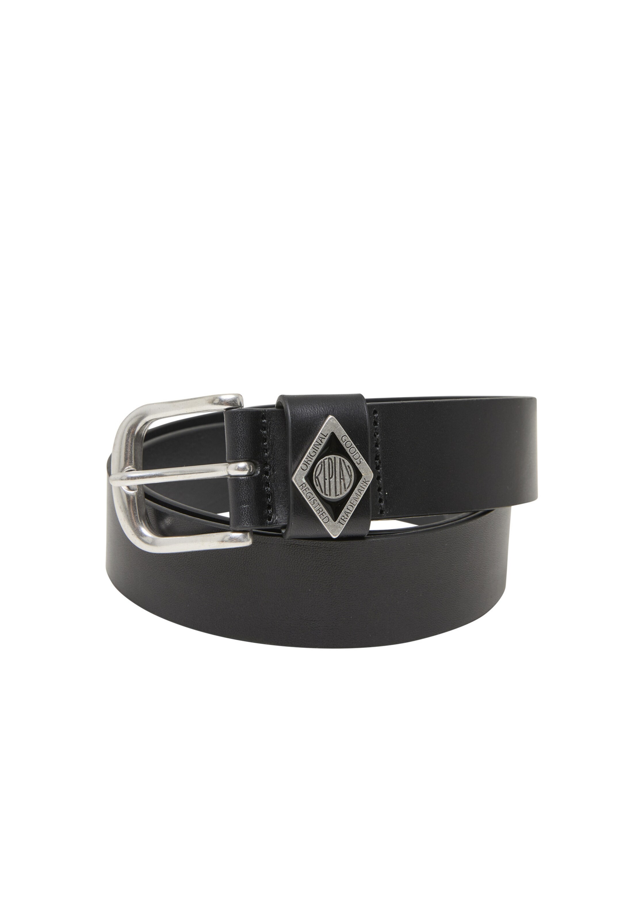 Ceinture 'FP' REPLAY en noir : devant