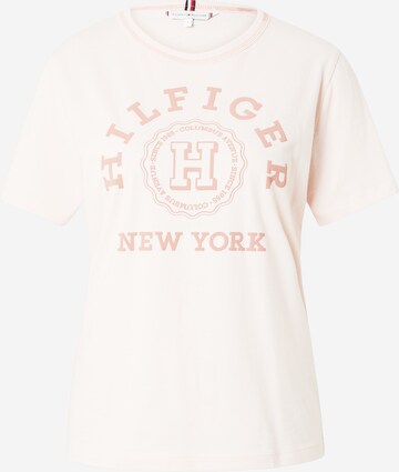 T-shirt TOMMY HILFIGER en rose : devant