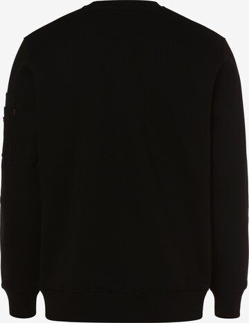 ALPHA INDUSTRIES Sweatshirt 'Emb' in Zwart