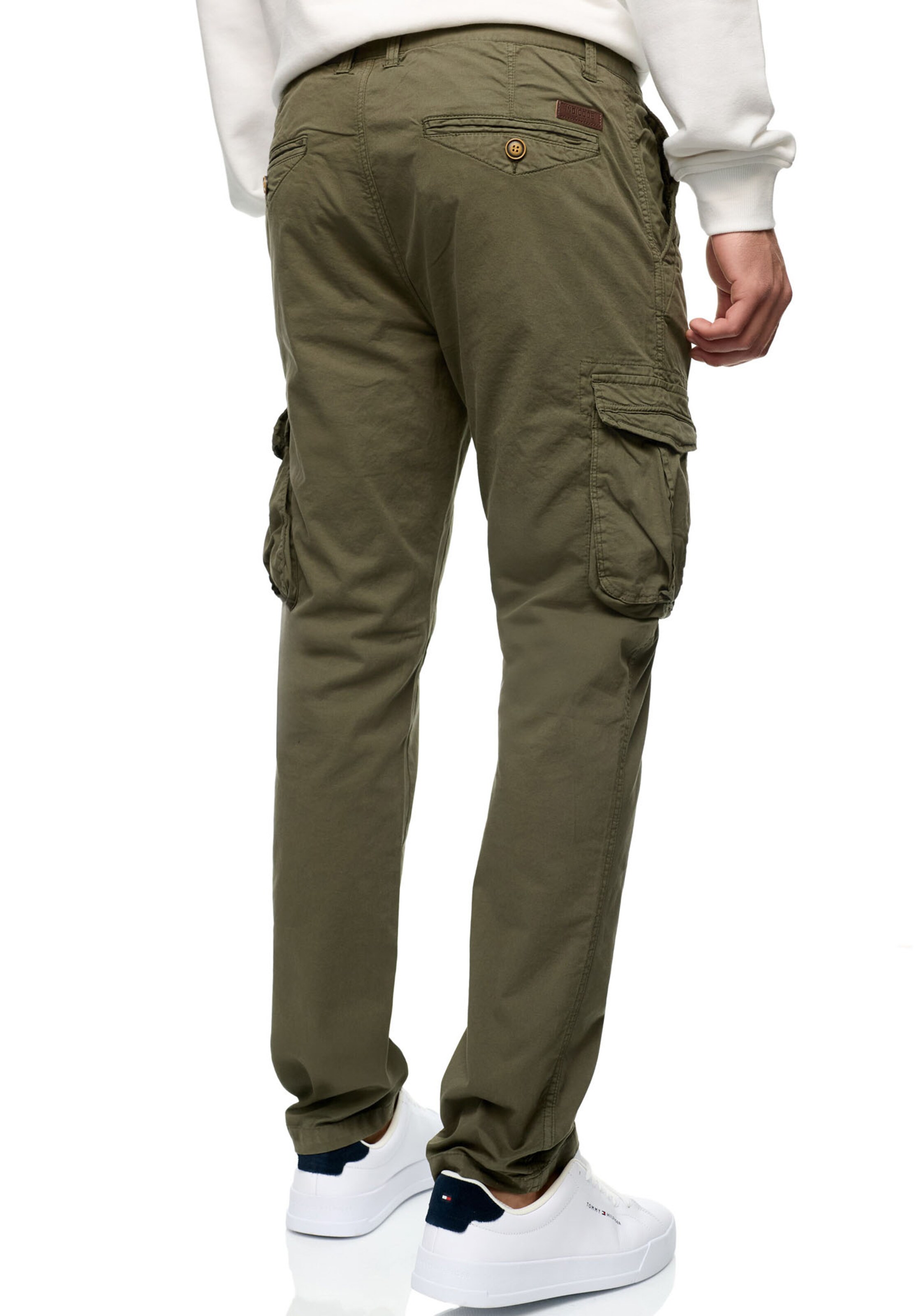 INDICODE JEANS Regular Hose in Grün