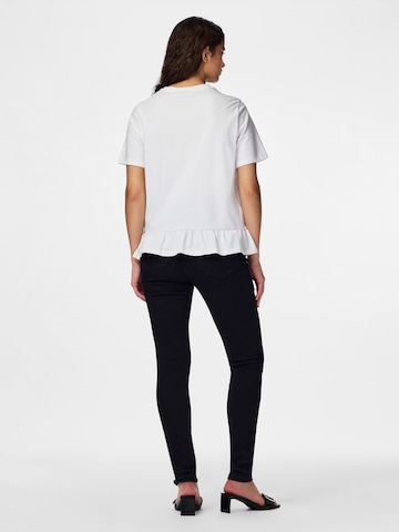 balta PIECES Marškinėliai 'PCDISSO'