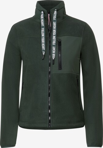 CECIL Fleece Jacket in Green: front