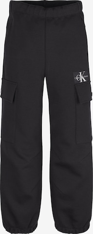 Calvin Klein Jeans Loosefit Hose in Schwarz: predná strana