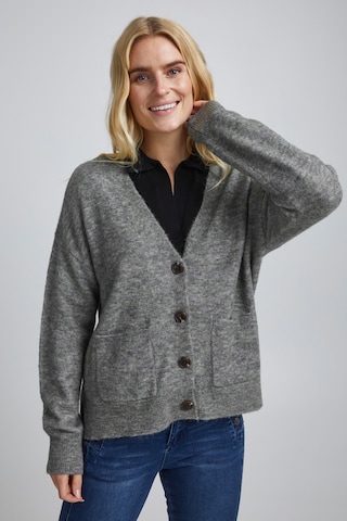 Fransa Knit Cardigan 'FREMDEBBI 2' in Grey: front