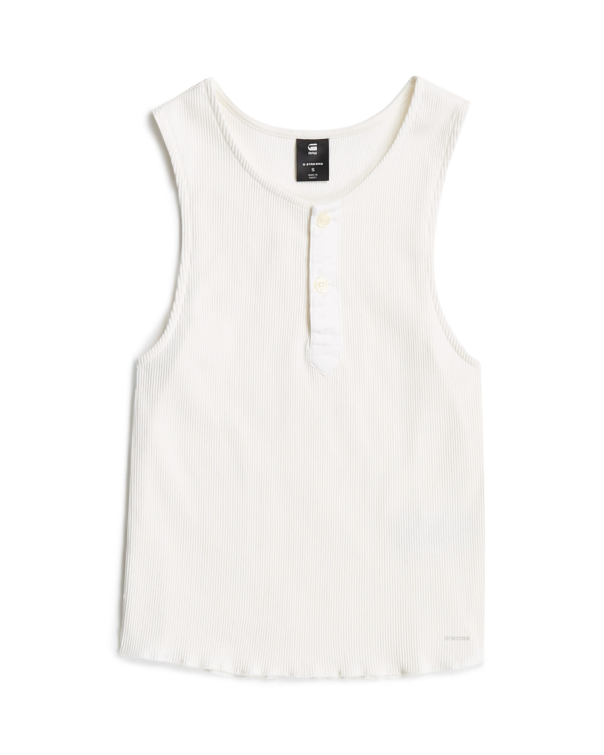 G-STAR Top 'Slim Henley Tank T-Shirt' in de kleur Wit, Productweergave