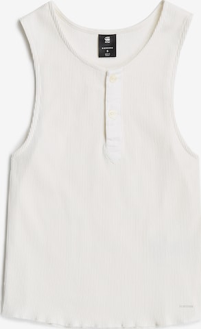 Haut 'Slim Henley Tank T-Shirt' G-STAR en blanc : devant