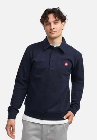 Sweat-shirt Kronstadt en bleu : devant