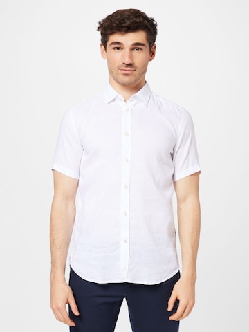 BOSS BlackRegular Fit Košulja 'Ross' - bijela boja: prednji dio