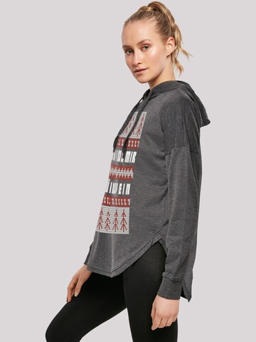 F4NT4STIC Sweatshirt 'Ho Ho Hol mir Glühwein Weihnachten' in Grijs