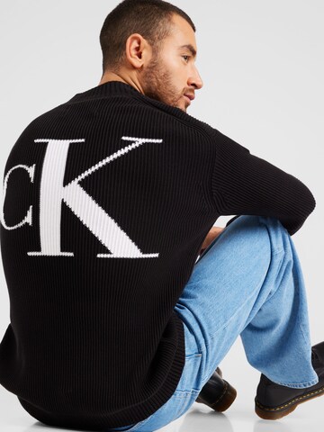 Calvin Klein Jeans Sweter 'BLOWN UP' w kolorze czarny