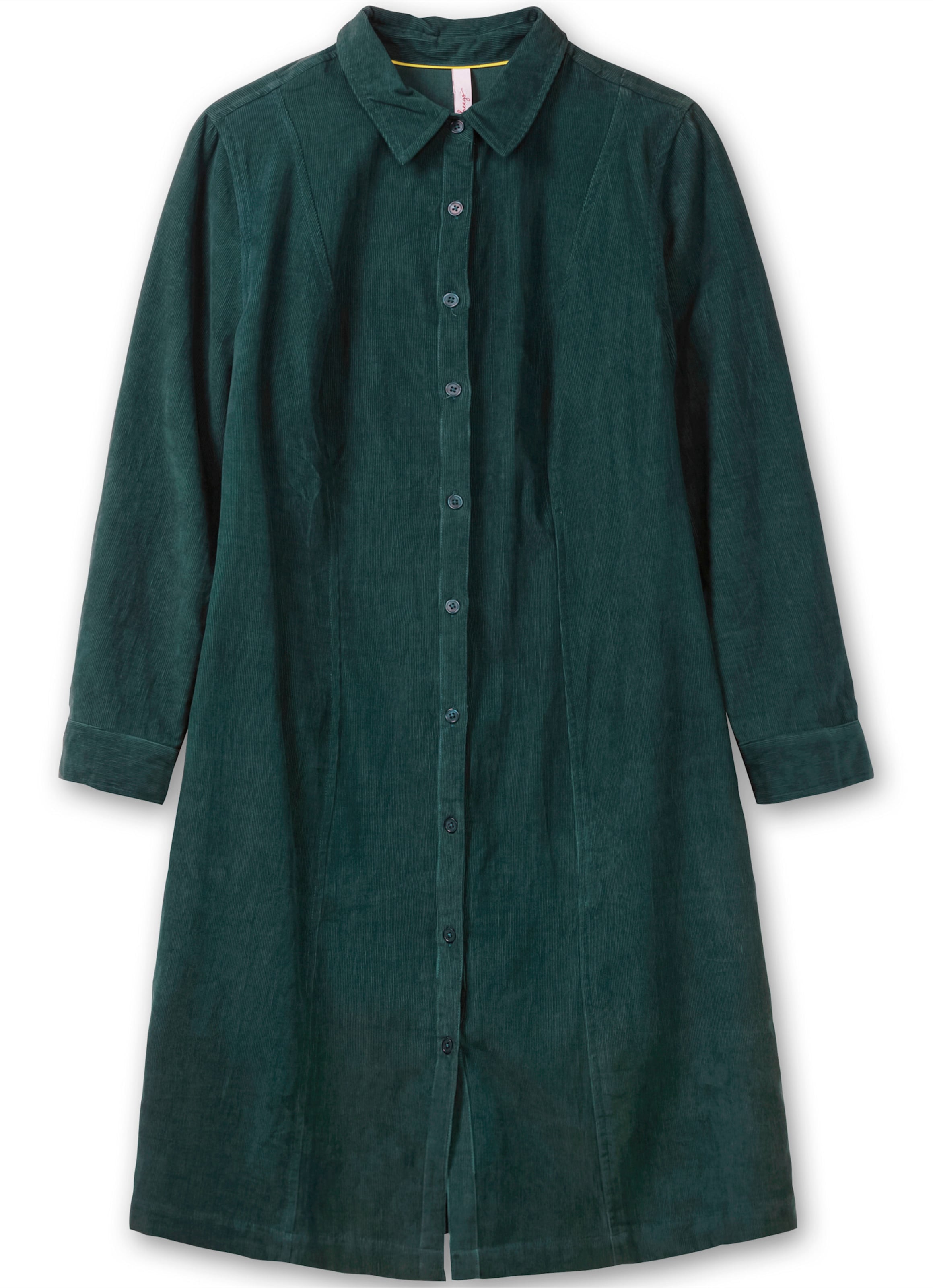 SHEEGO Рокля тип риза в зелено: отпред