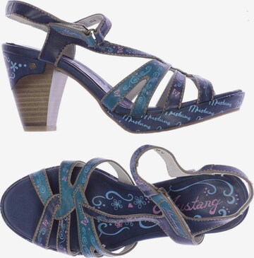 MUSTANG Sandals & High-Heeled Sandals in 37,5 in Blue: front