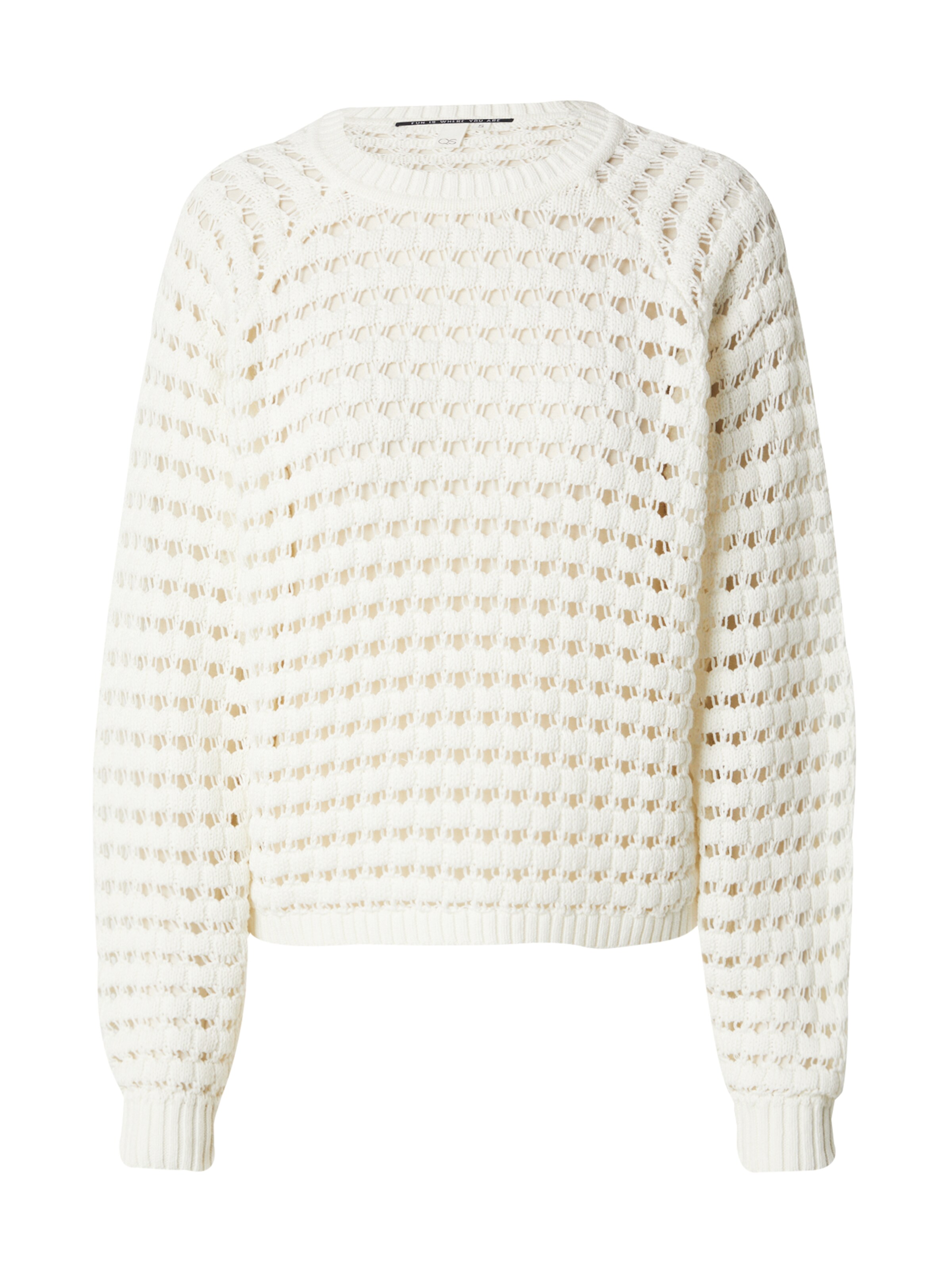 QS Пуловер в бяло: отпред