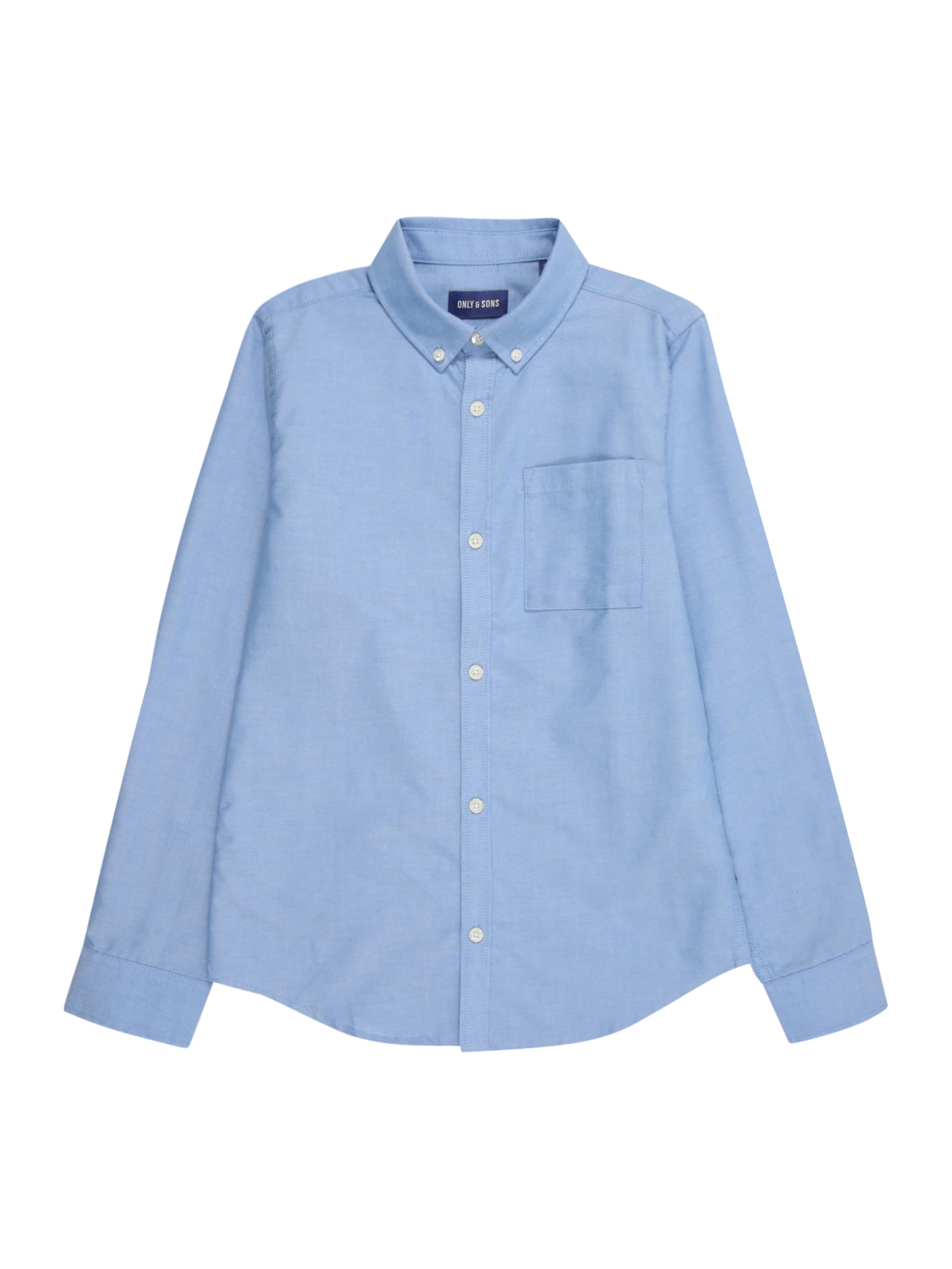 Only & Sons Junior Slim Fit Риза 'OSJALVARO' в синьо: отпред