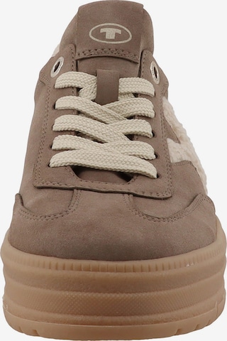 Baskets basses TOM TAILOR en marron : devant