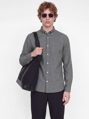 JACK & JONES Regular Fit Hemd 'Stanley' in Grau: Vorderseite