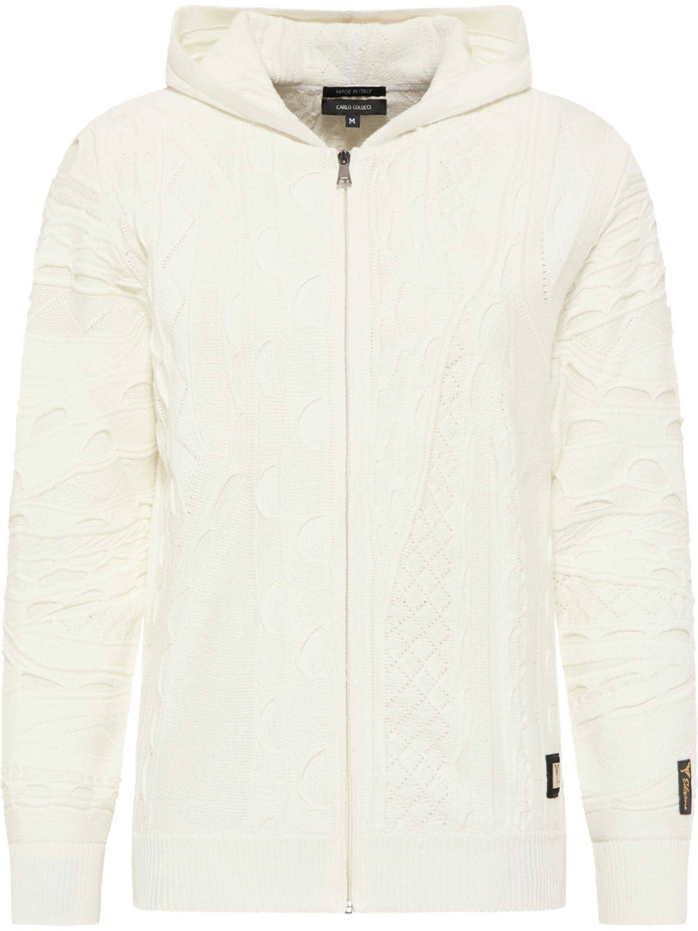 Carlo Colucci Knit cardigan in Beige: front