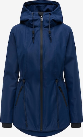 NAVAHOO Between-seasons parka 'Blumentanz 14' in Blue: front