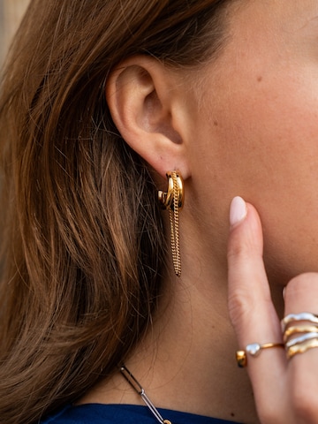 hiBALI Earrings 'Fusion Drop' in Gold