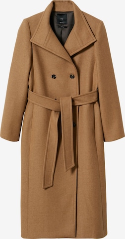 MANGO Between-Seasons Coat 'Sirenita' in Brown: front