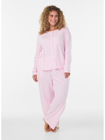 Zizzi Pyjamahose 'MPOINTY' in Pink