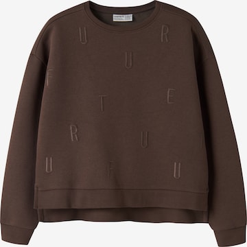 Felpa di NAME IT in marrone: frontale