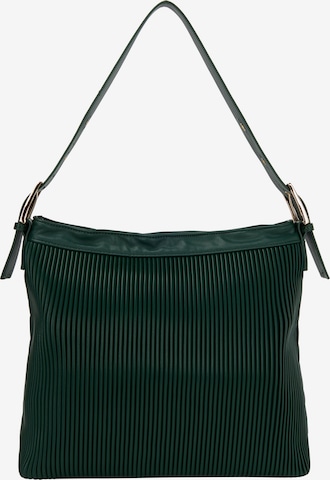 Borsa a spalla di faina in verde: frontale