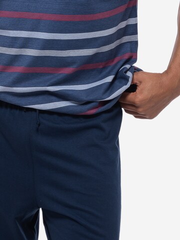 Ammann Pyjama kort 'Night & Home Cotton' in Blauw