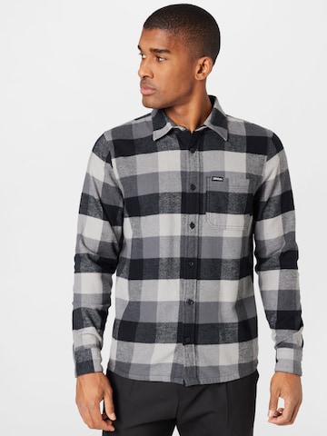 HOLLISTER Regular fit Button Up Shirt in Grey: front