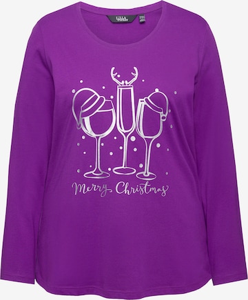 T-shirt Ulla Popken en violet : devant