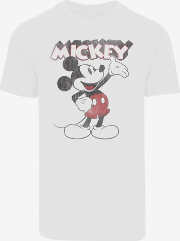 F4NT4STIC Shirt 'Disney Mickey Mouse Presents' in Wit: voorkant