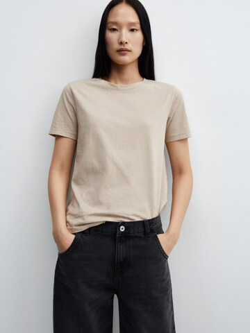 MANGO T-shirt 'CHALACA' i beige: framsida