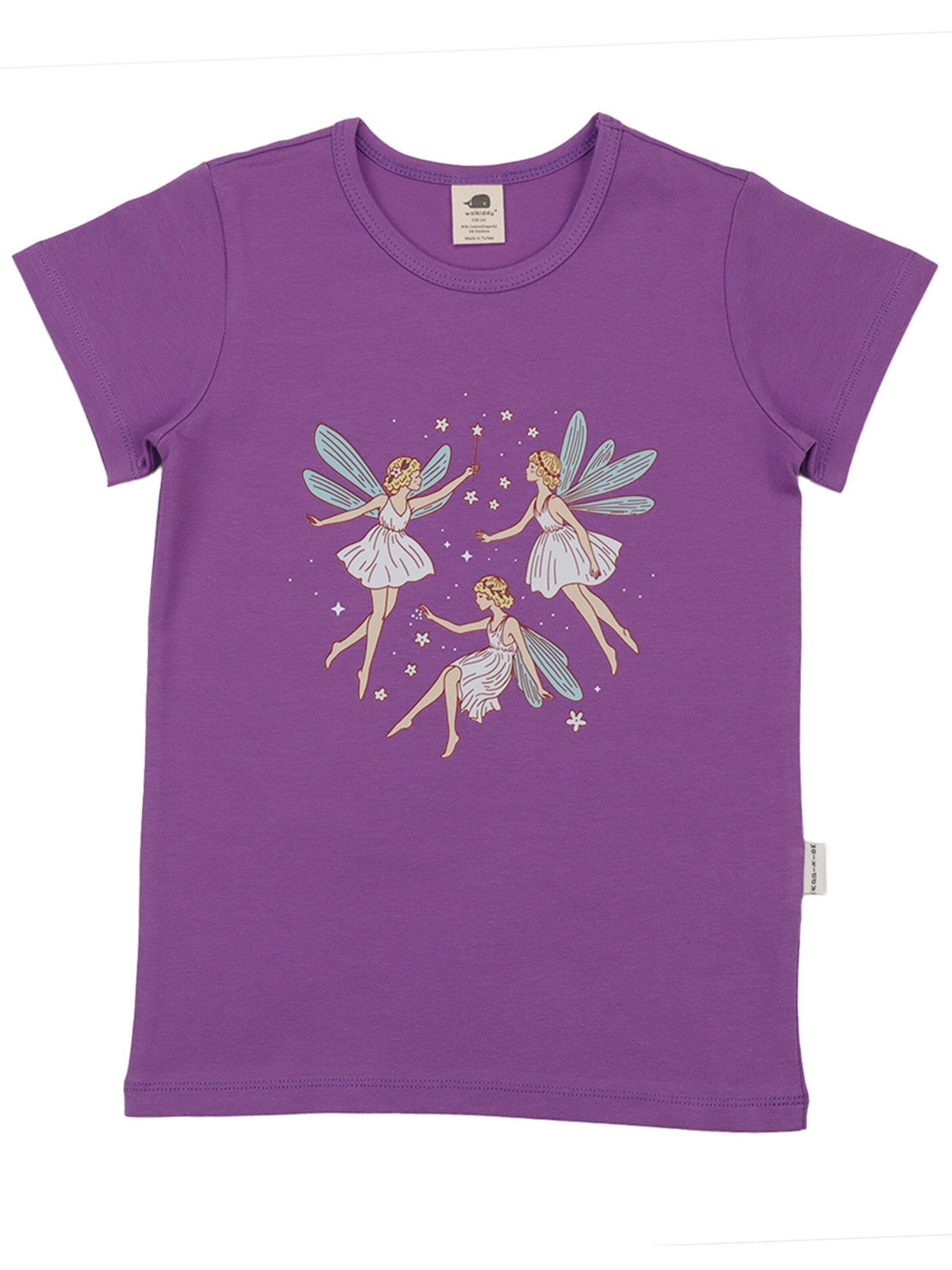 Walkiddy Shirt 'Walkiddy - Fairies and Flowers T-Shirt'‌‌‌‌‌‌‌ in 104 in flieder, Produktansicht